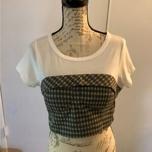 NWOT Meraki Herringbone Cropped Top Size XL